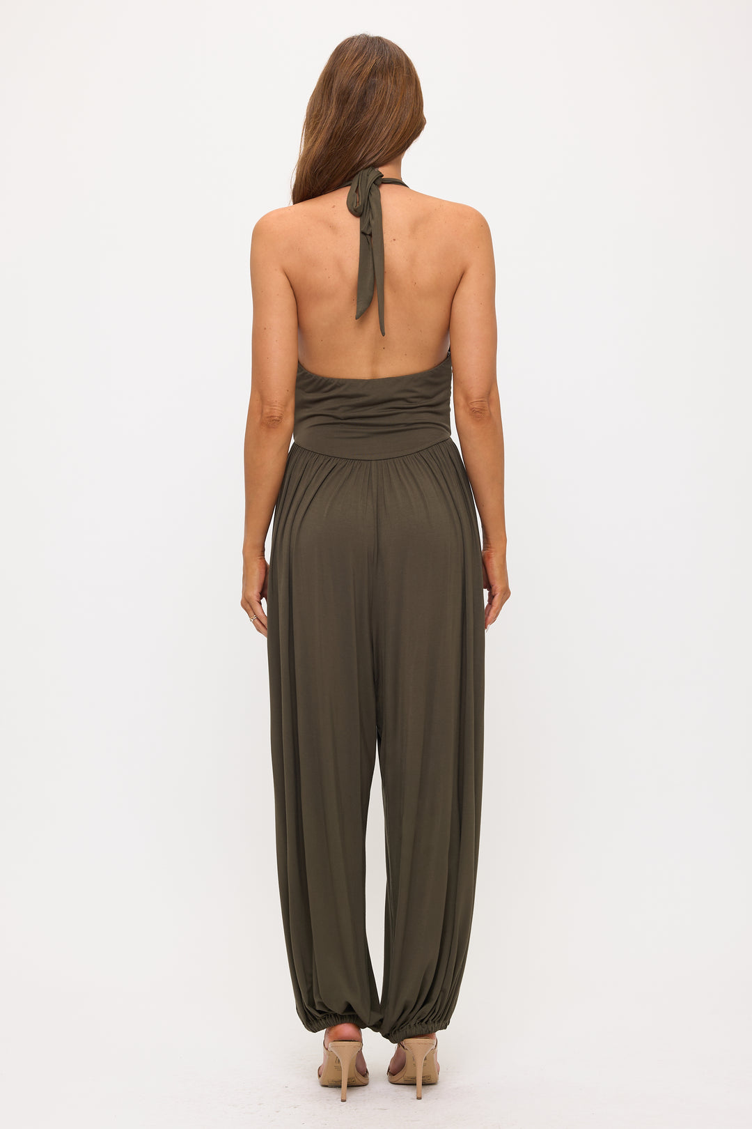 Cowl Neck Harem Leg Jumpsuit