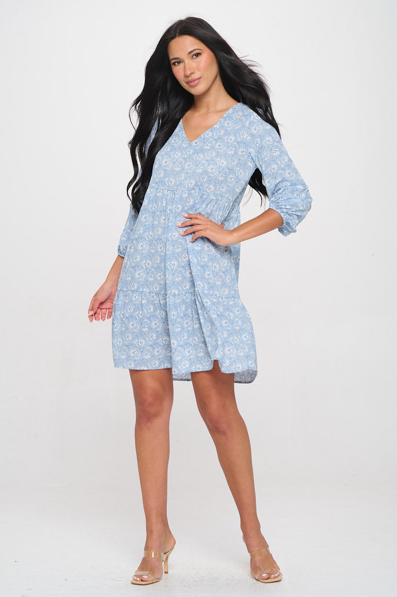 Millie V-Neck Short Swing Dress