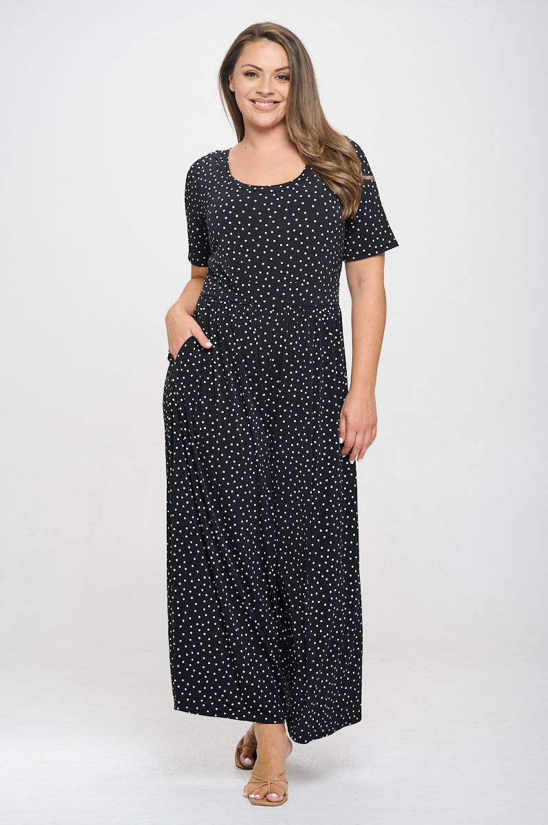 Jana Plus Size Short Sleeve Knit Jumpsuit