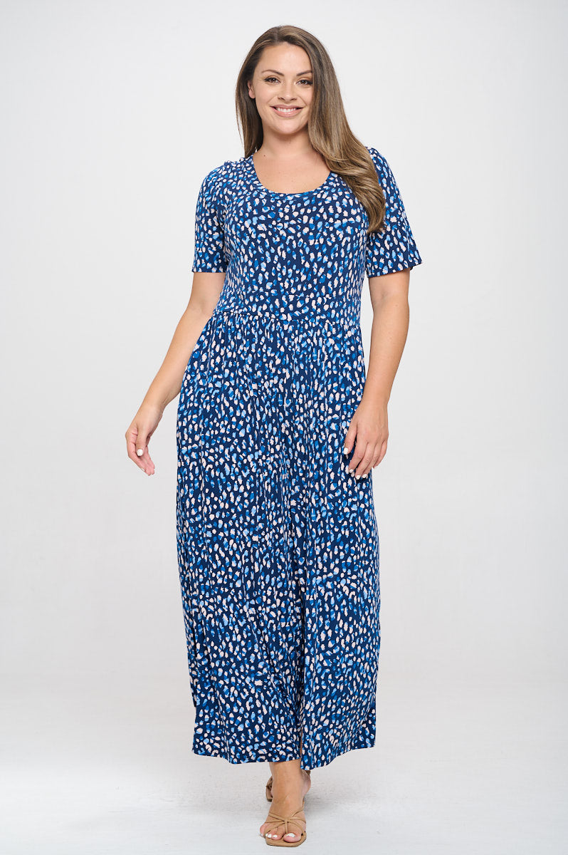 Jana Plus Size Short Sleeve Knit Jumpsuit