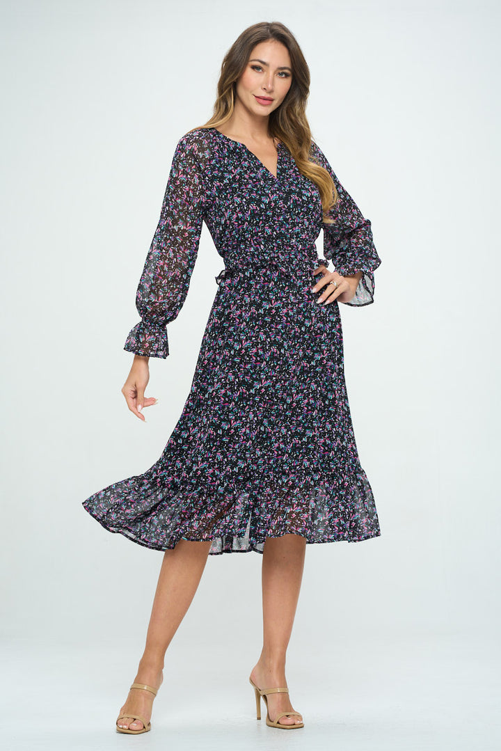 Elisa Tiered Midi Dress