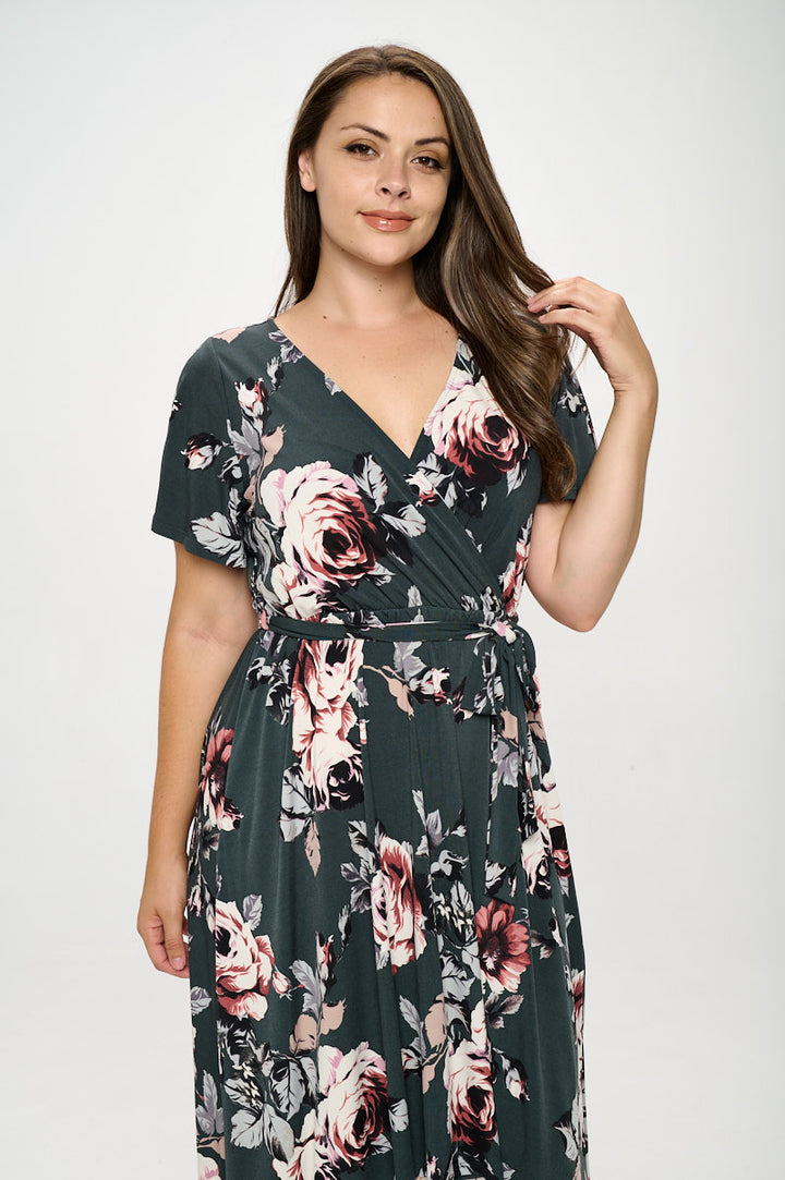 Georgia Plus Size Wrap Dress