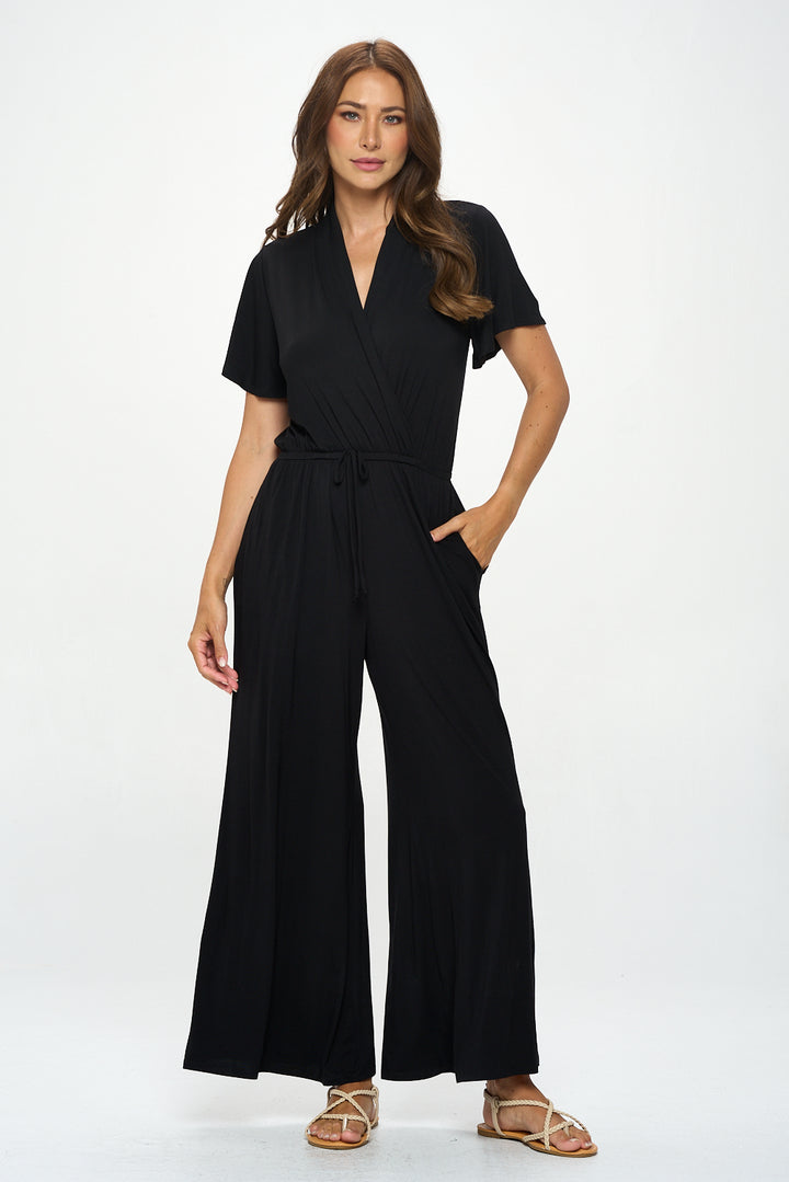 Tiffany Flutter Sleeve Knit Jumpsuit