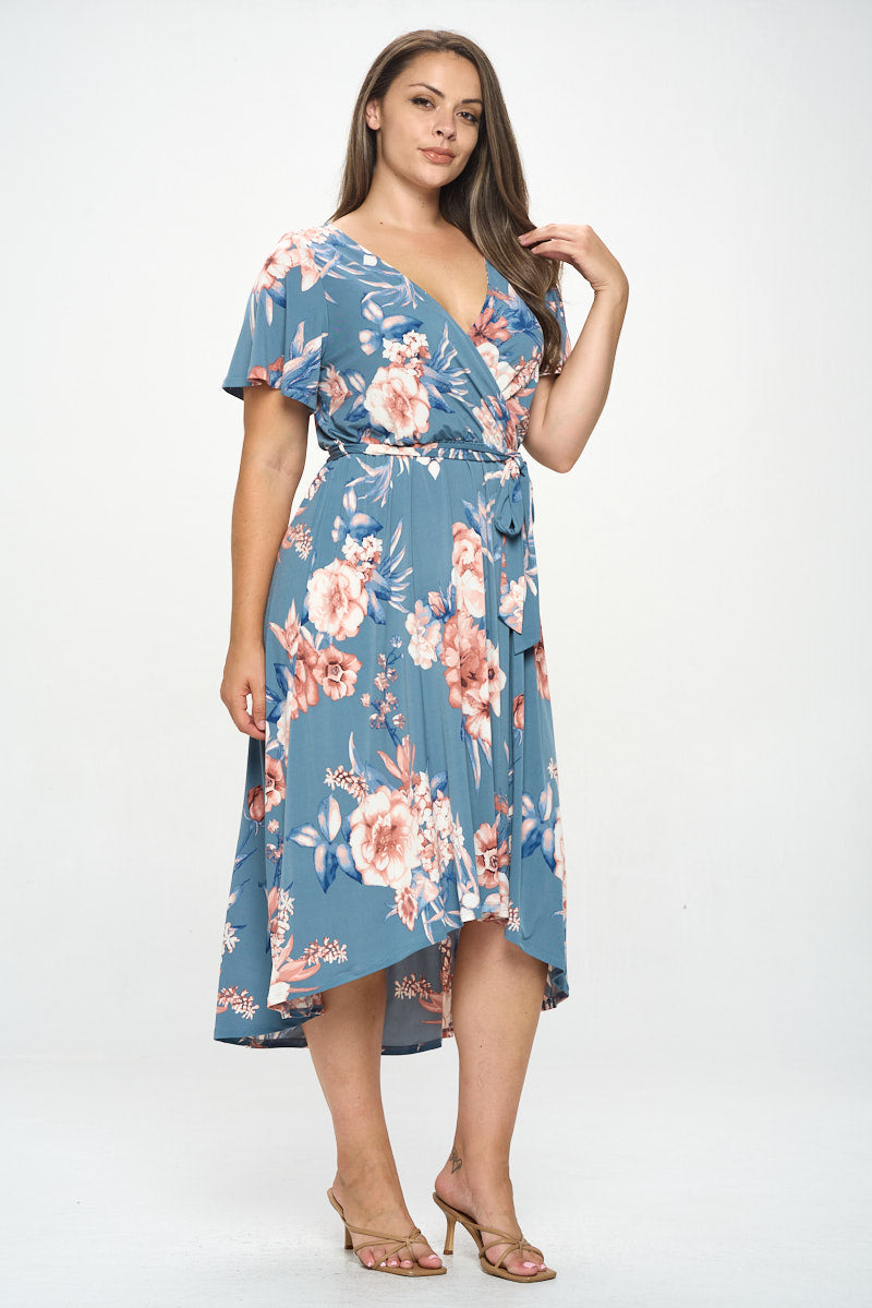 Georgia Plus Size Wrap Dress