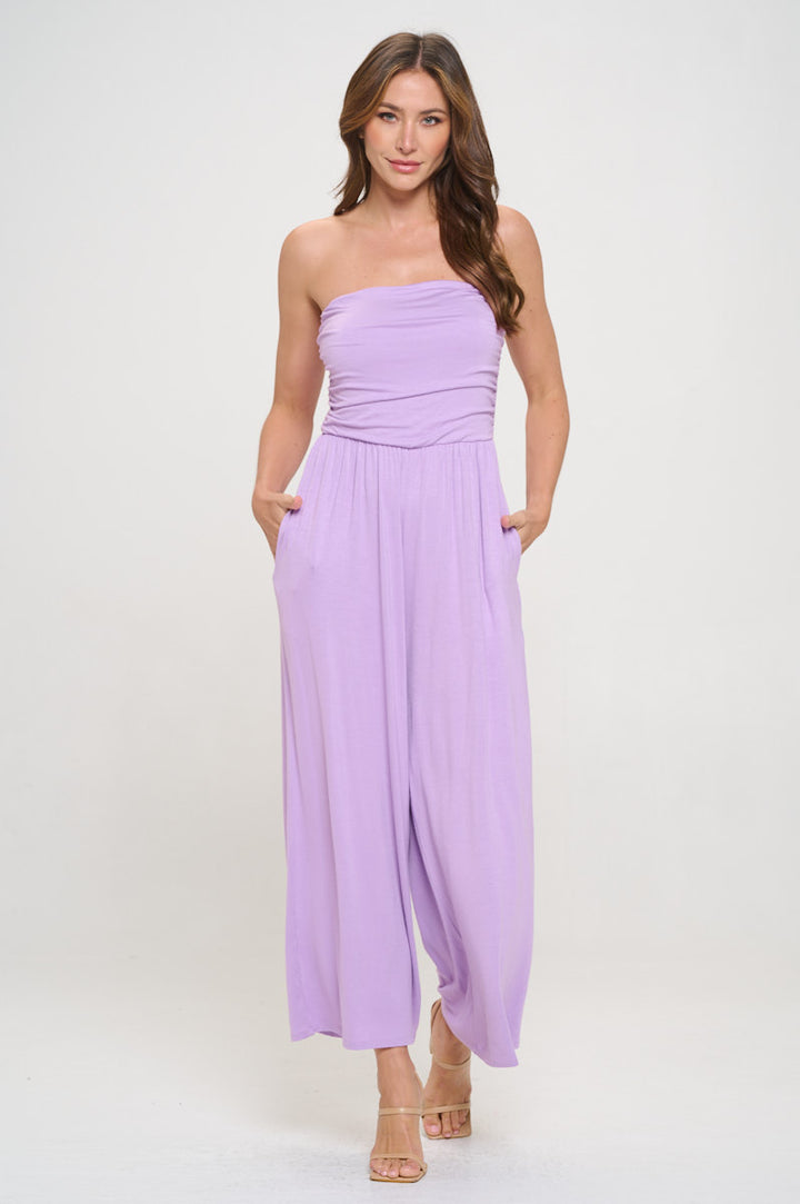 Kara Strapless Knit Jumpsuit