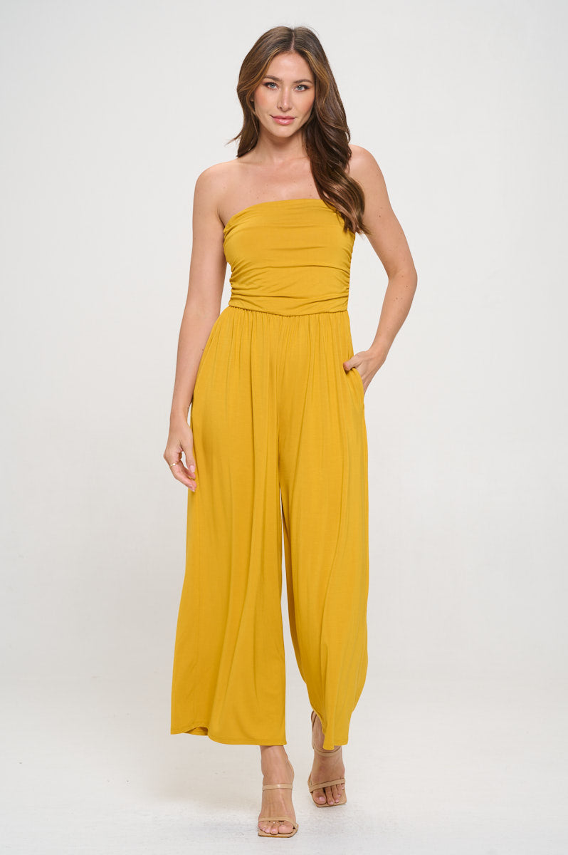 Kara Strapless Knit Jumpsuit