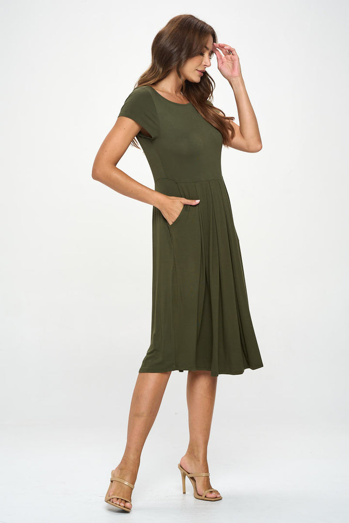 Claris A-line Knit Dress with Pockets