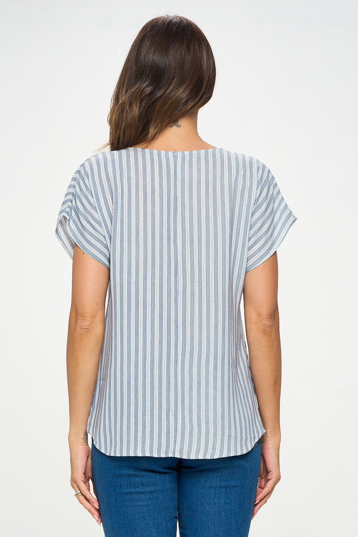 Leah Short Sleeve Woven Top