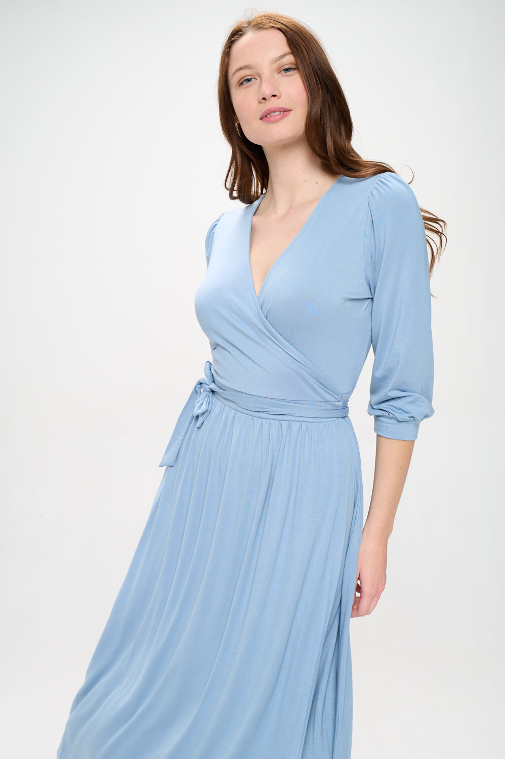 Hadley Three Quarter Sleeve Full Wrap Dress