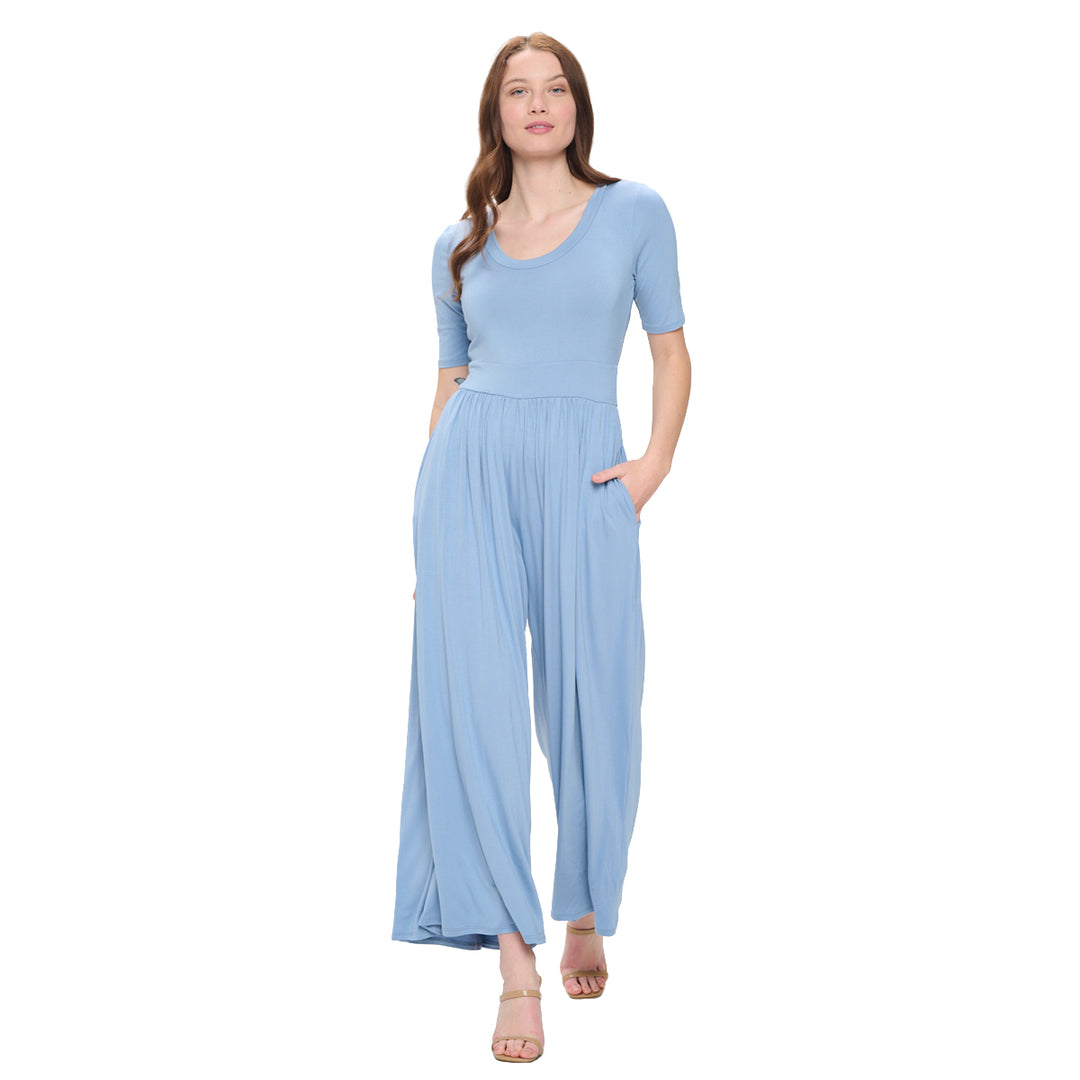 Jana Short Sleeve Knit Jumpsuit