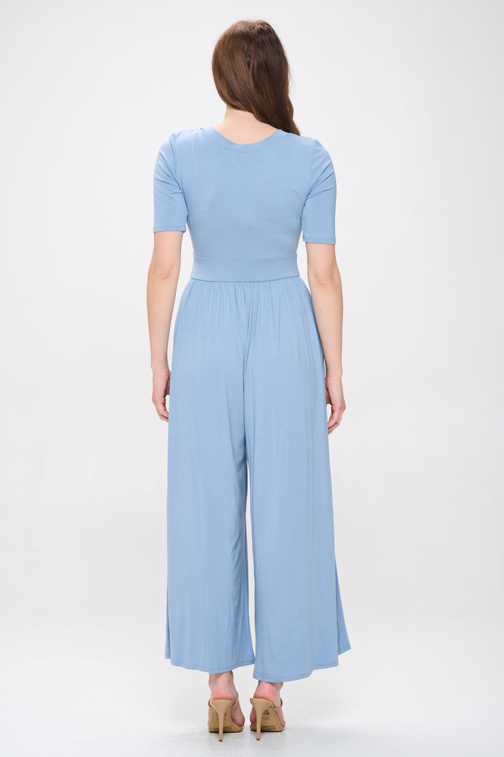 Jana Short Sleeve Knit Jumpsuit