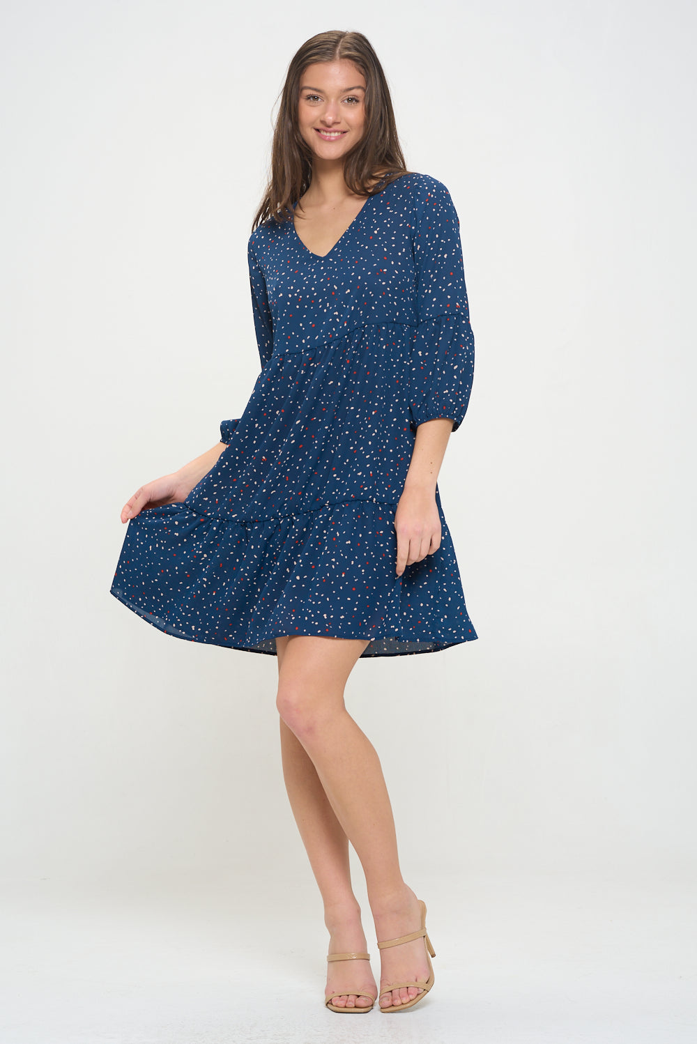 Millie V-Neck Short Swing Dress