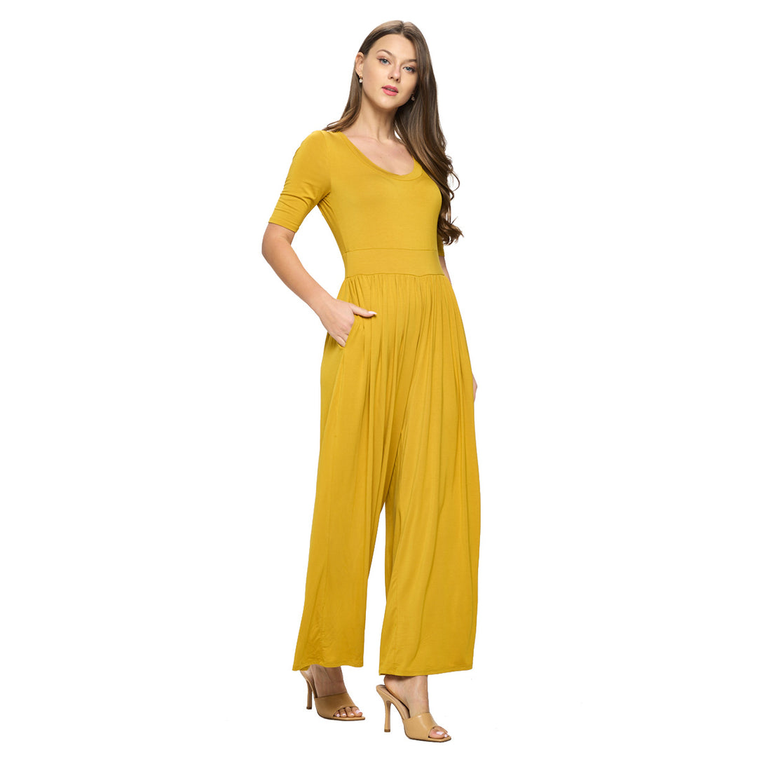 Jana Short Sleeve Knit Jumpsuit