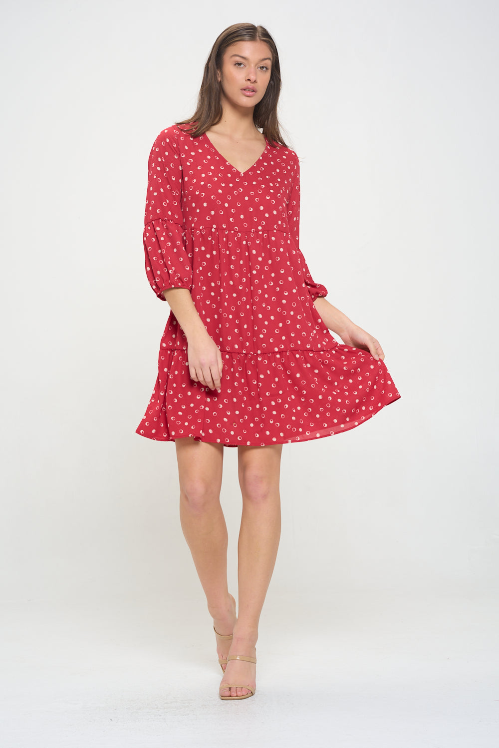 Millie V-Neck Short Swing Dress