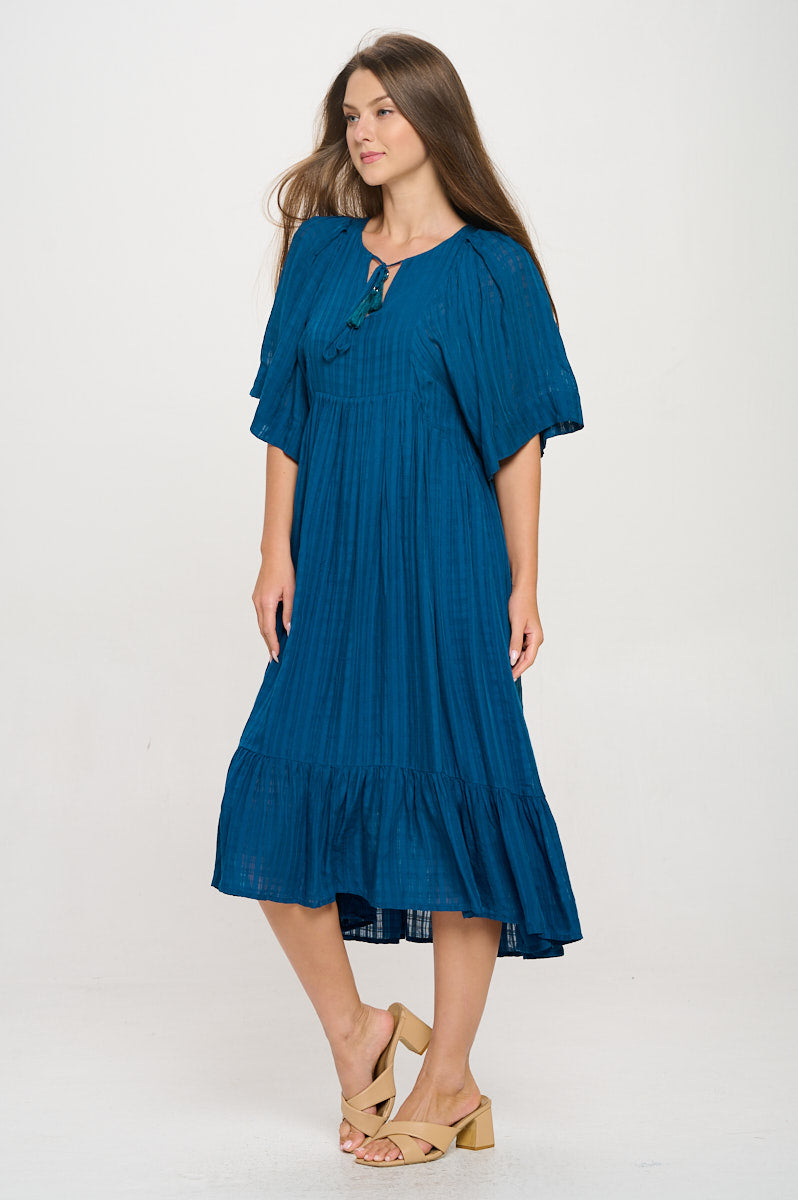 Everly Flowy Tiered Dress with Tassels