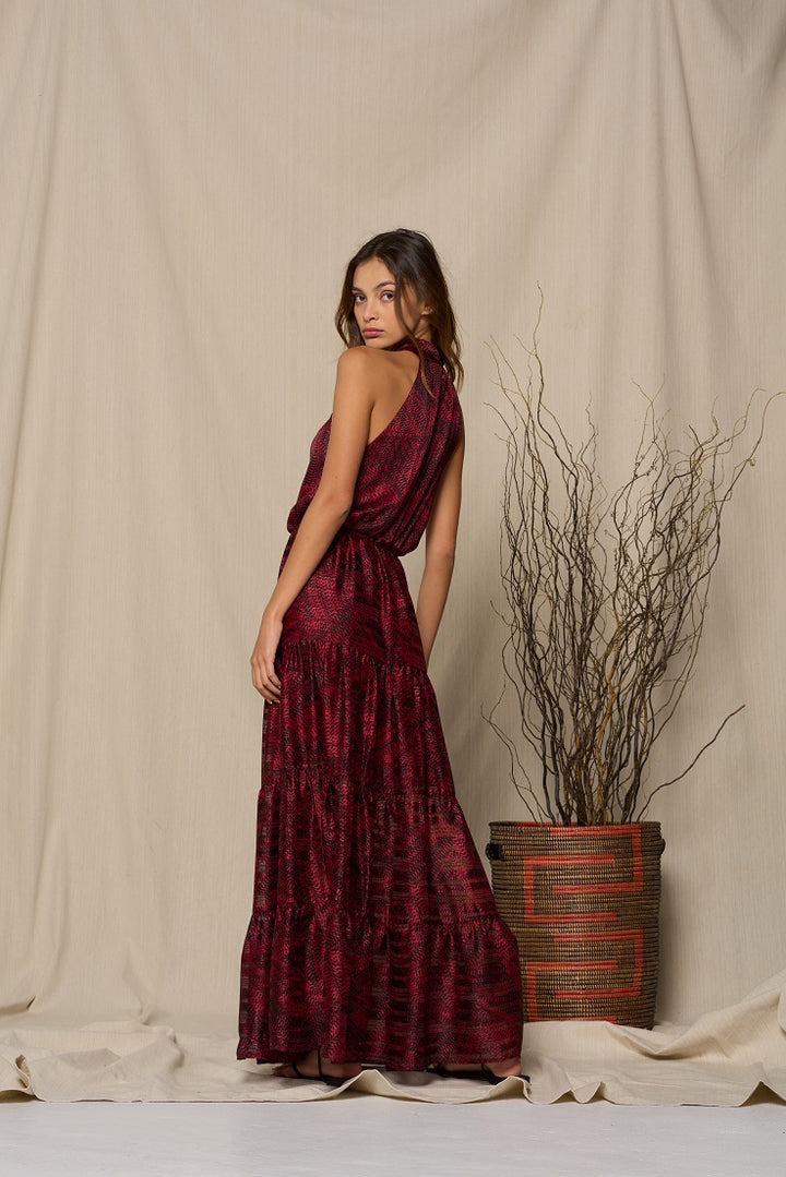 Alexis Tiered Halter Maxi