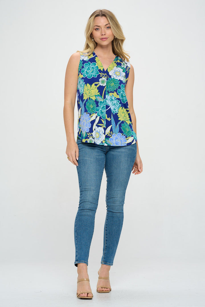 April Sleeveless Printed Top