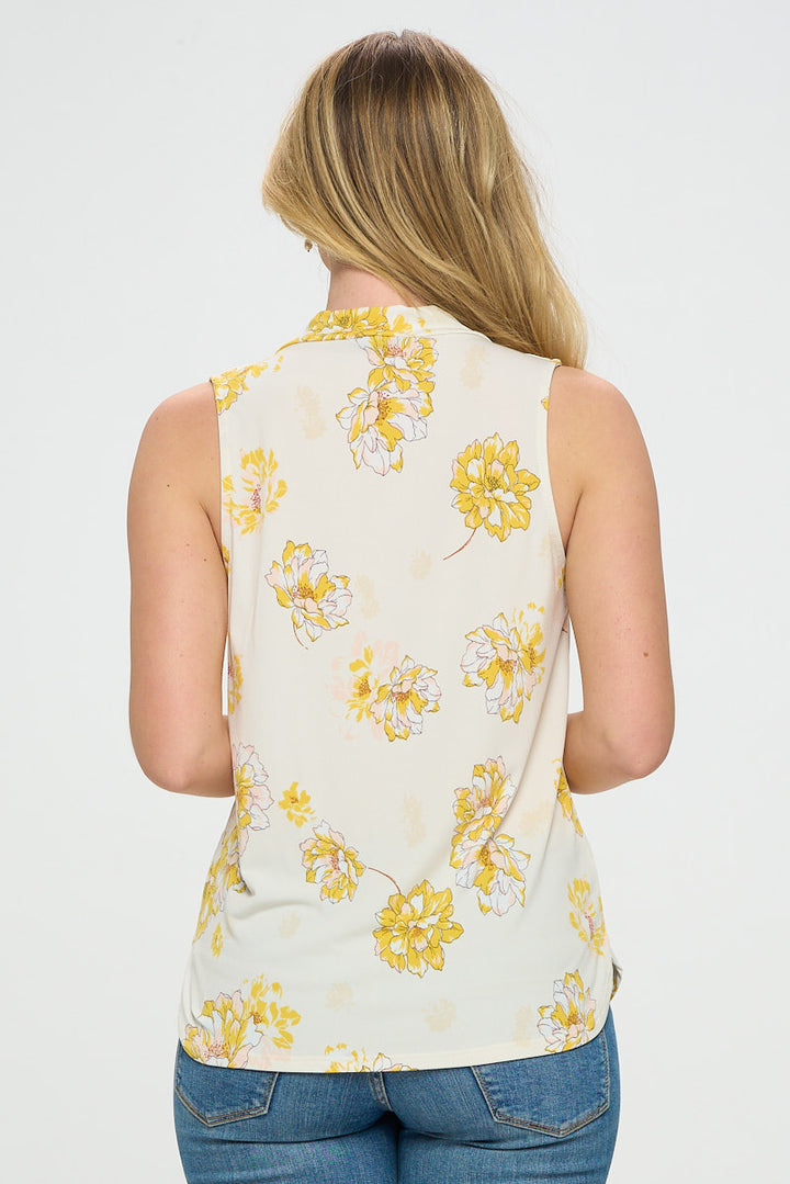 April Sleeveless Printed Top