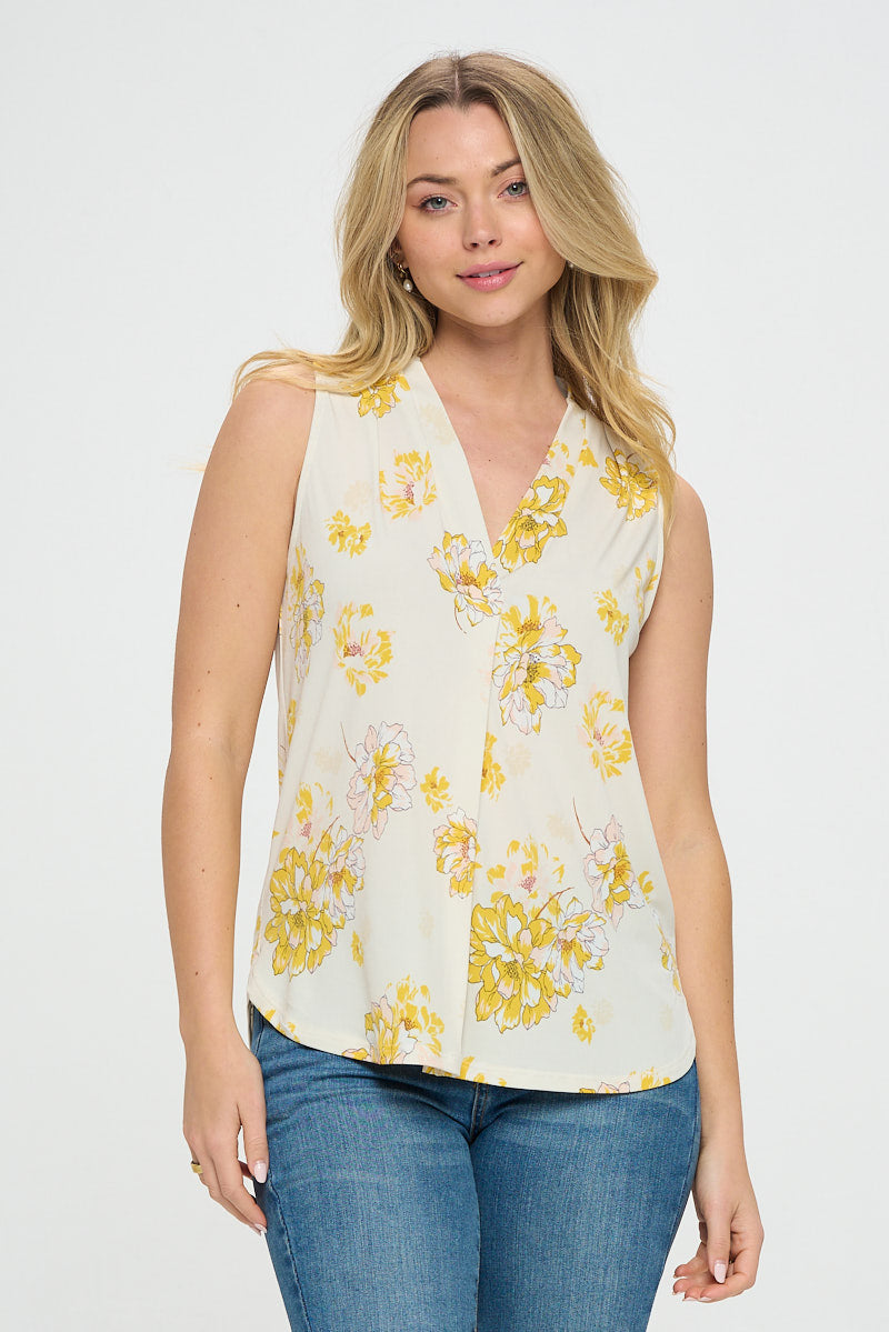 April Sleeveless Printed Top