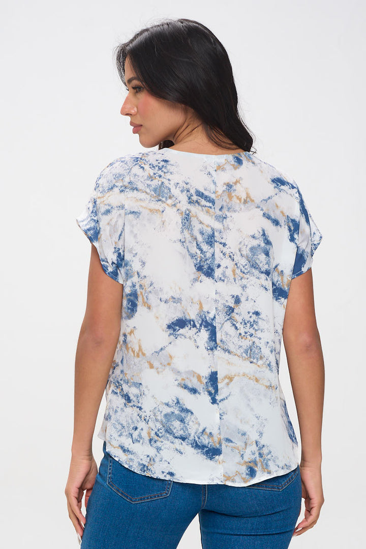 Leah Short Sleeve Woven Top