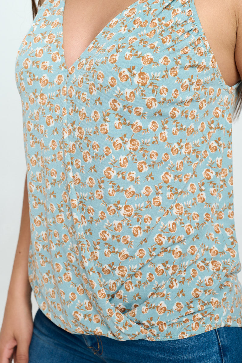 Jenna Printed Surplice Top