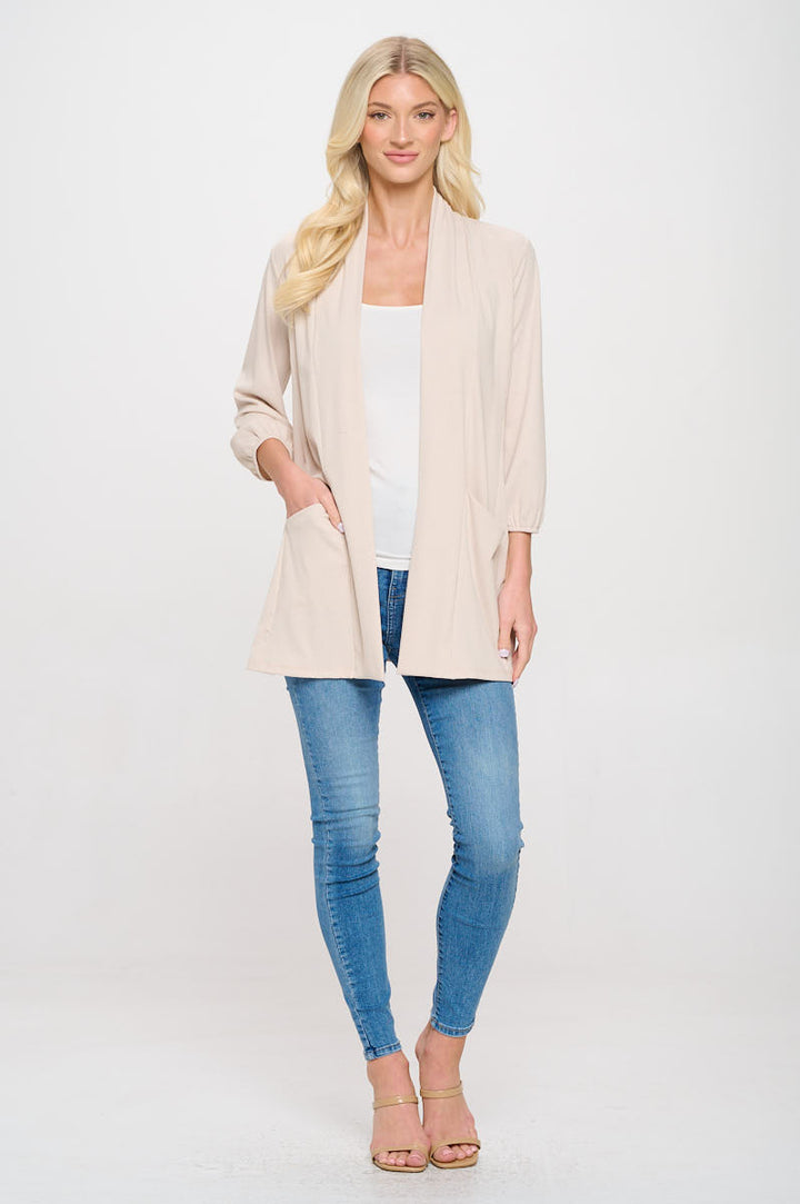 Carly Ribbed Knit Cardigan with Pockets