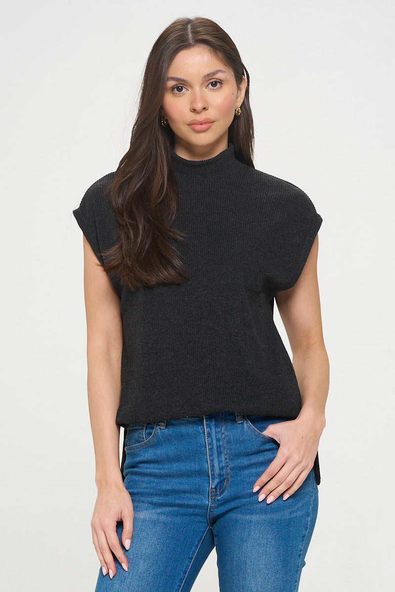 Wrenley Sleeveless Ribbed Blouse