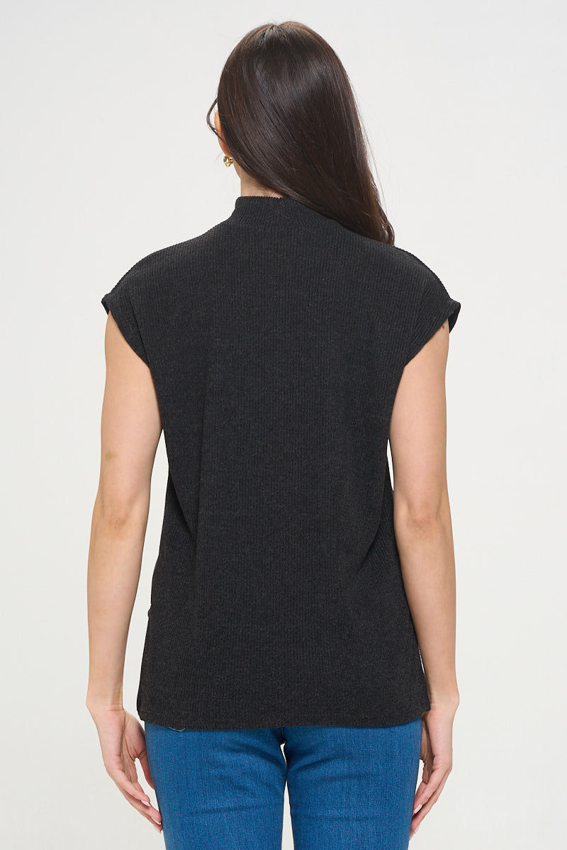 Wrenley Sleeveless Ribbed Blouse