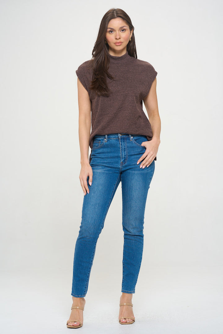 Wrenley Sleeveless Ribbed Blouse