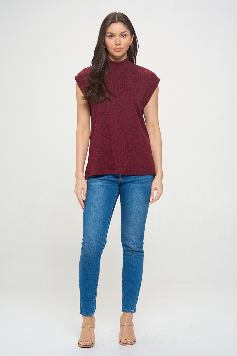 Wrenley Sleeveless Ribbed Blouse