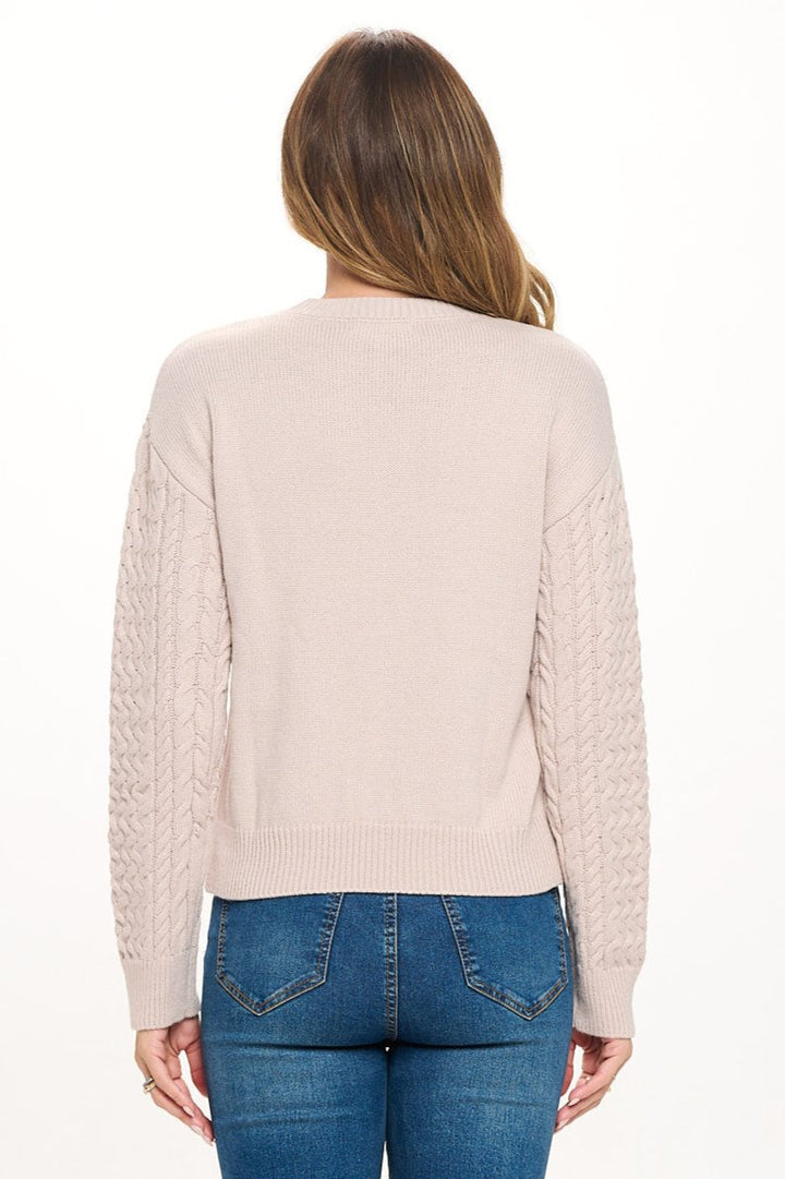 Leonie Long Sleeve Cable Knit Sweater