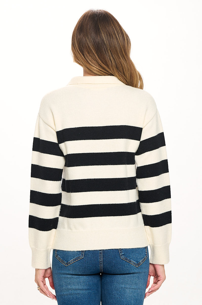 Eloise Long Sleeve Collared Sweater