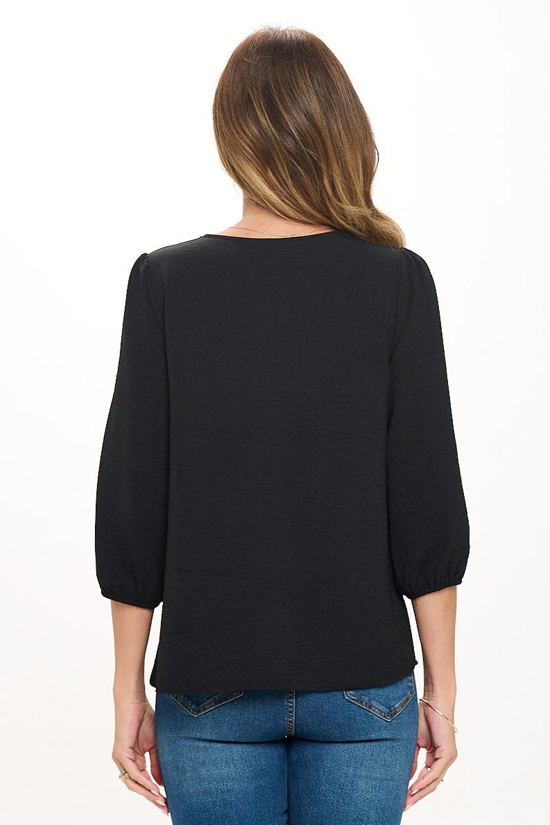 Isabella Long Sleeve V-Neck Pullover Blouse