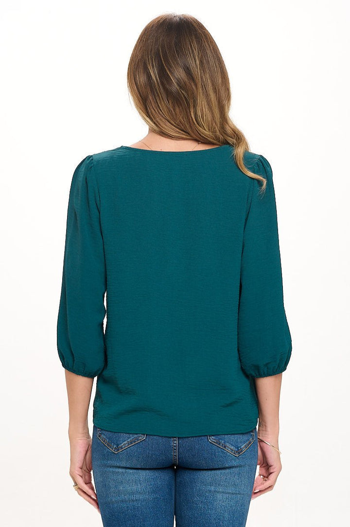 Isabella Long Sleeve V-Neck Pullover Blouse