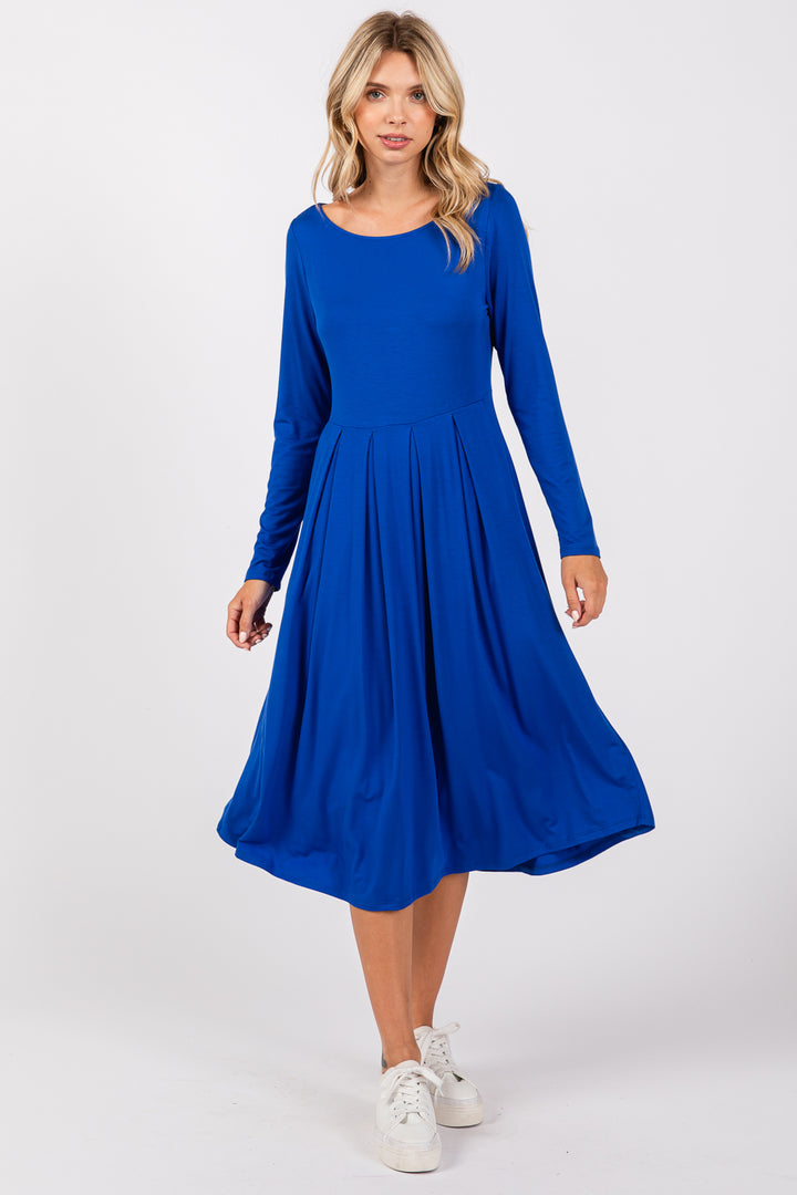 Charlee Long Sleeve A-line Knit Dress with Pockets