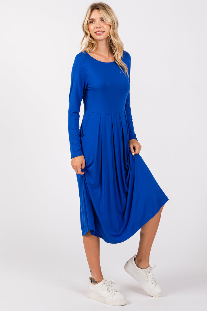 Charlee Long Sleeve A-line Knit Dress with Pockets