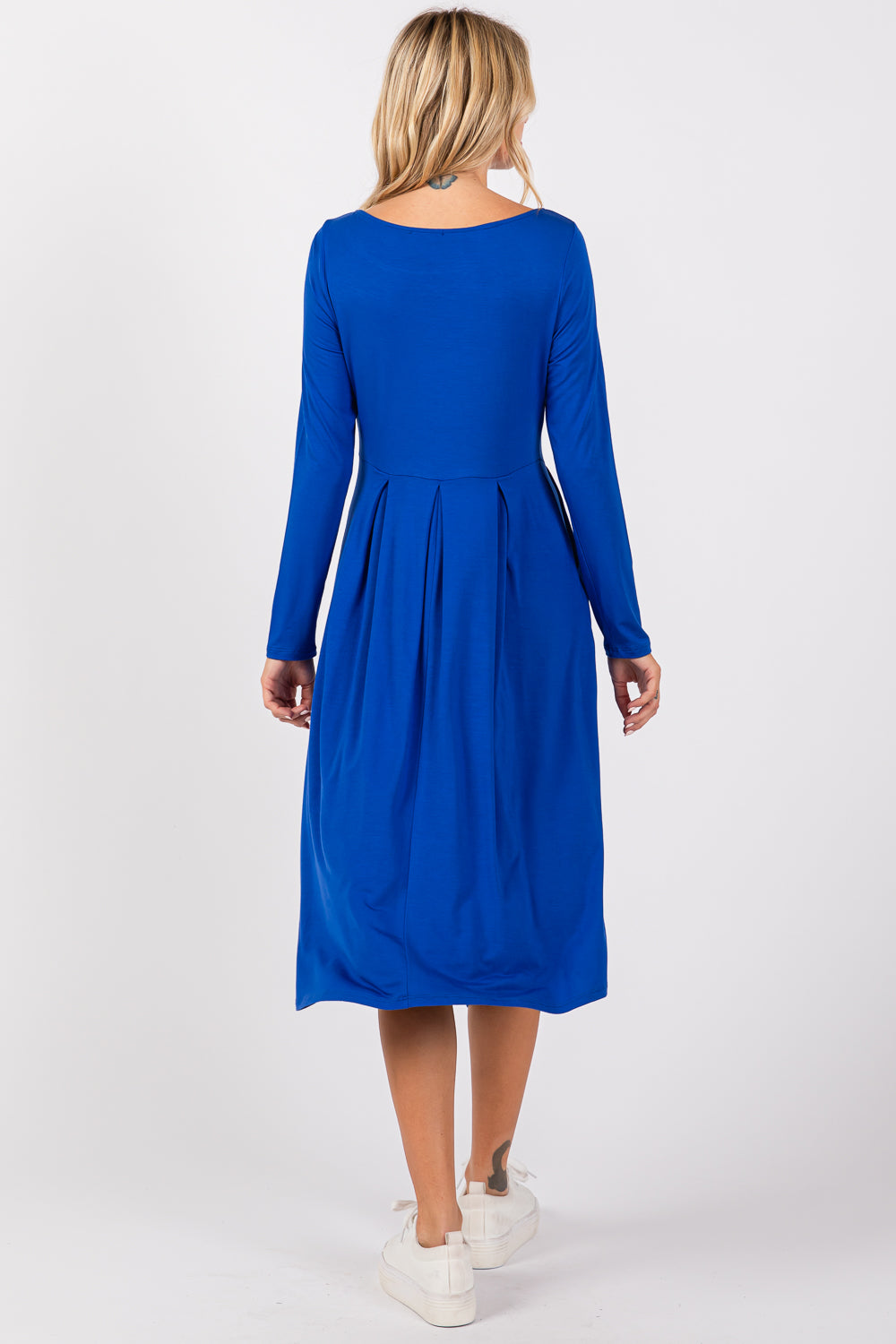 Charlee Long Sleeve A-line Knit Dress with Pockets