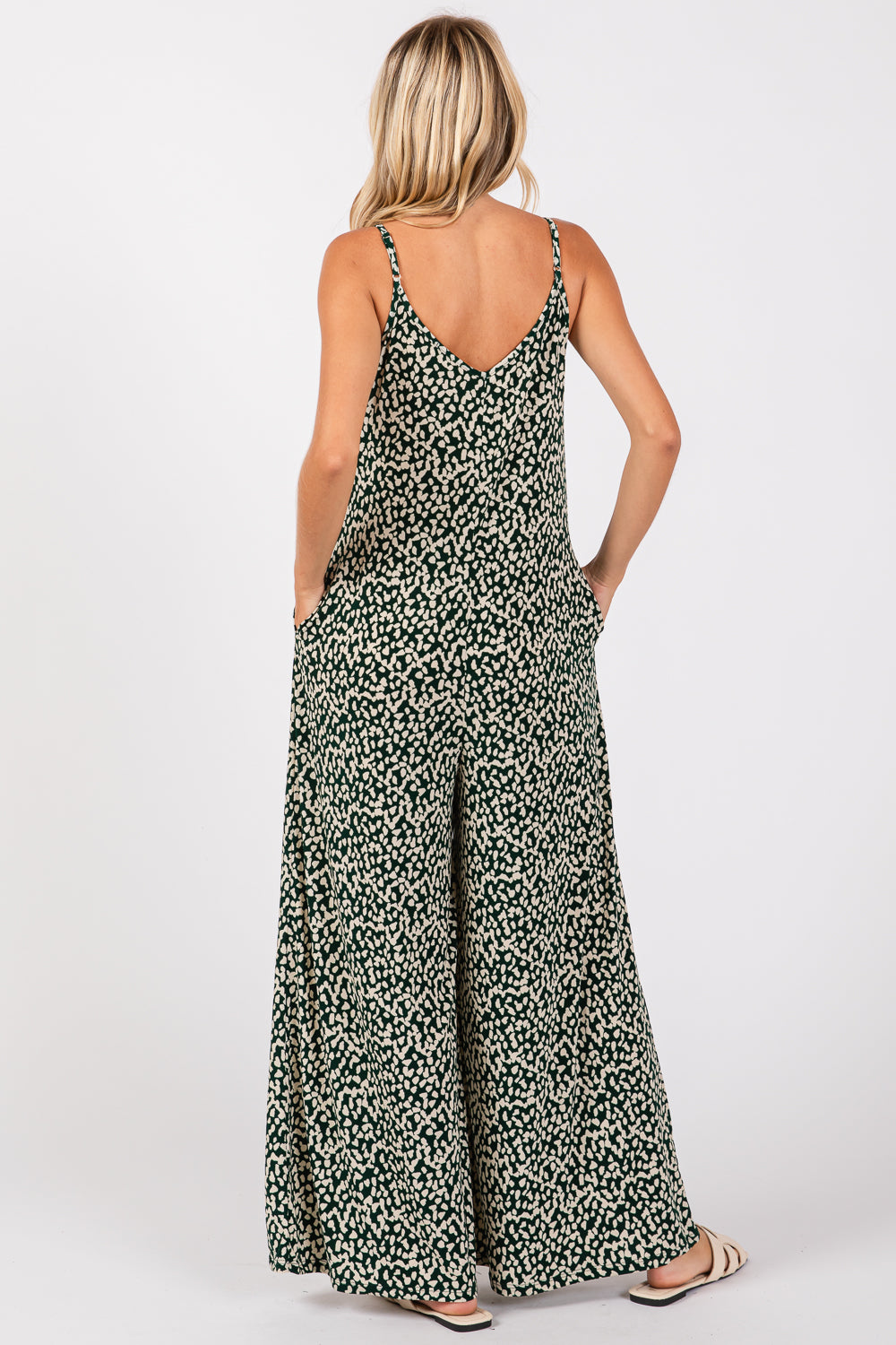 Image of West K Alaiya Knit Strappy Jumpsuit Olive