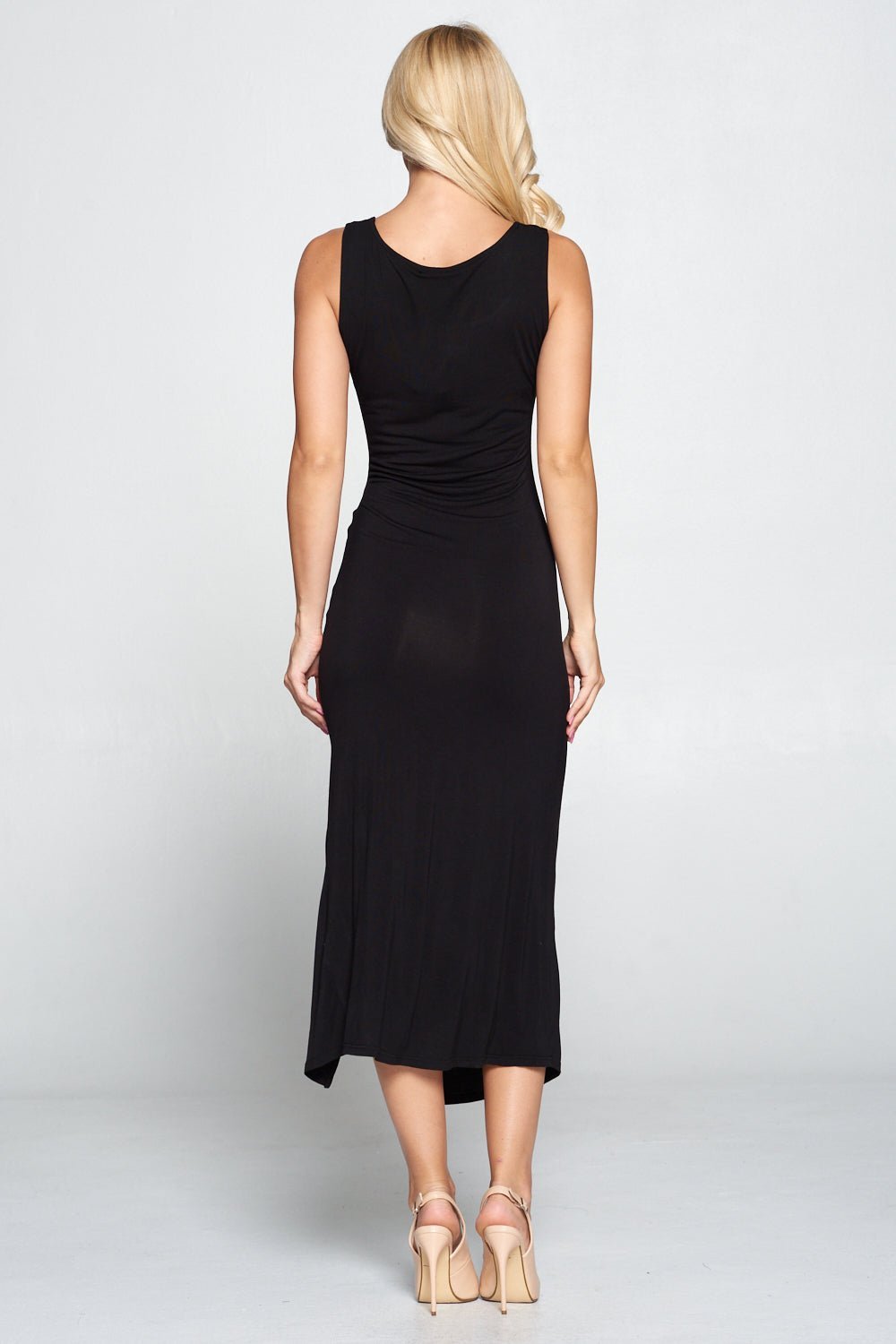 Image of West K Adalyn Ruched Tank Dress Black