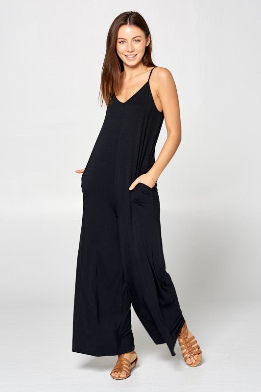 Image of West K Alaiya Knit Strappy Jumpsuit Black