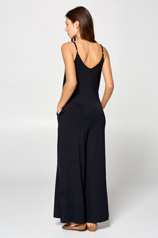 Image of West K Alaiya Knit Strappy Jumpsuit Black