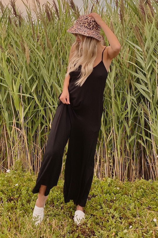 Image of West K Alaiya Knit Strappy Jumpsuit Black