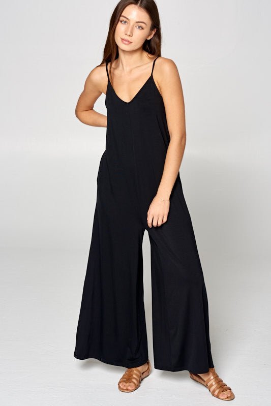 Image of West K Alaiya Knit Strappy Jumpsuit Black