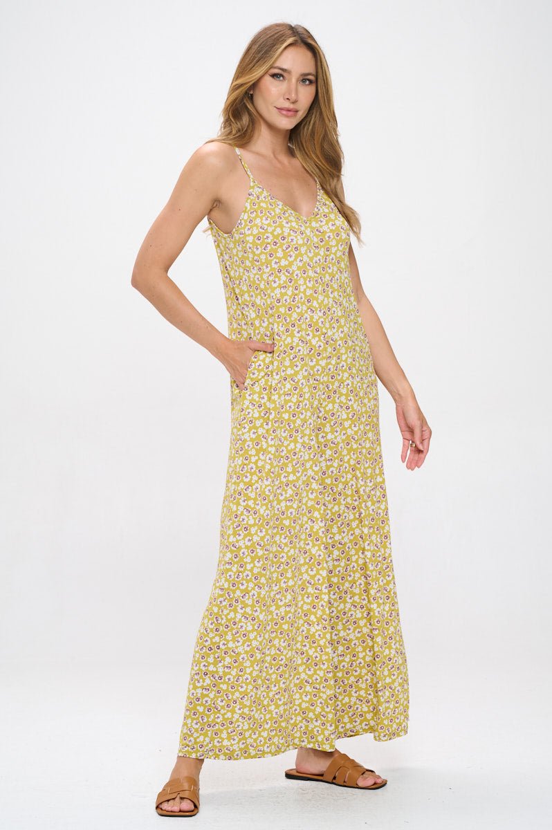 Image of West K Alaiya Knit Strappy Jumpsuit Yellow Daisy