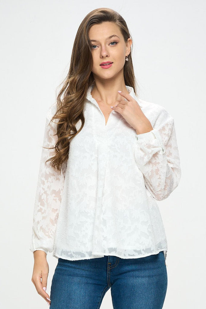 トップス YILON Bloom lace set blouse 2024_DONNEFLORALLACETOP_SRL413