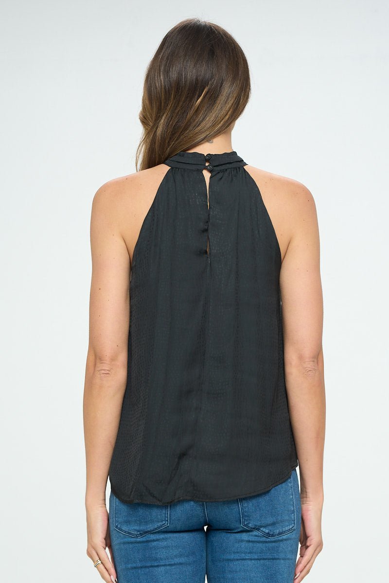 Image of West K Amelia Halter Neck Top Black Confetti