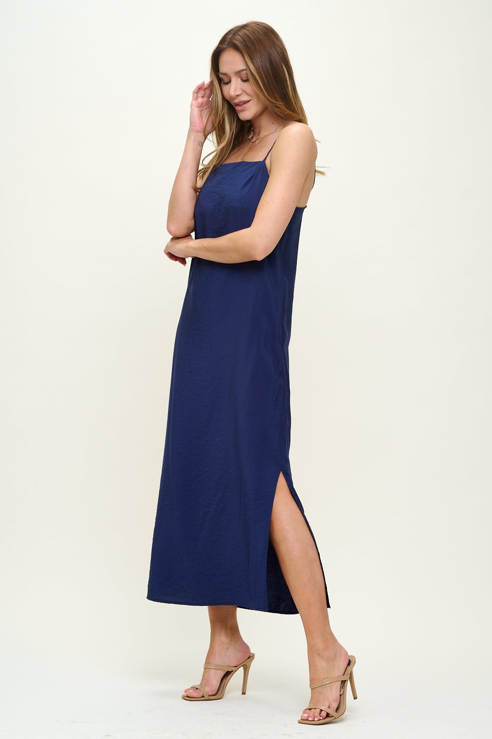 Image of West K Anika Midi Slip Dress Navy