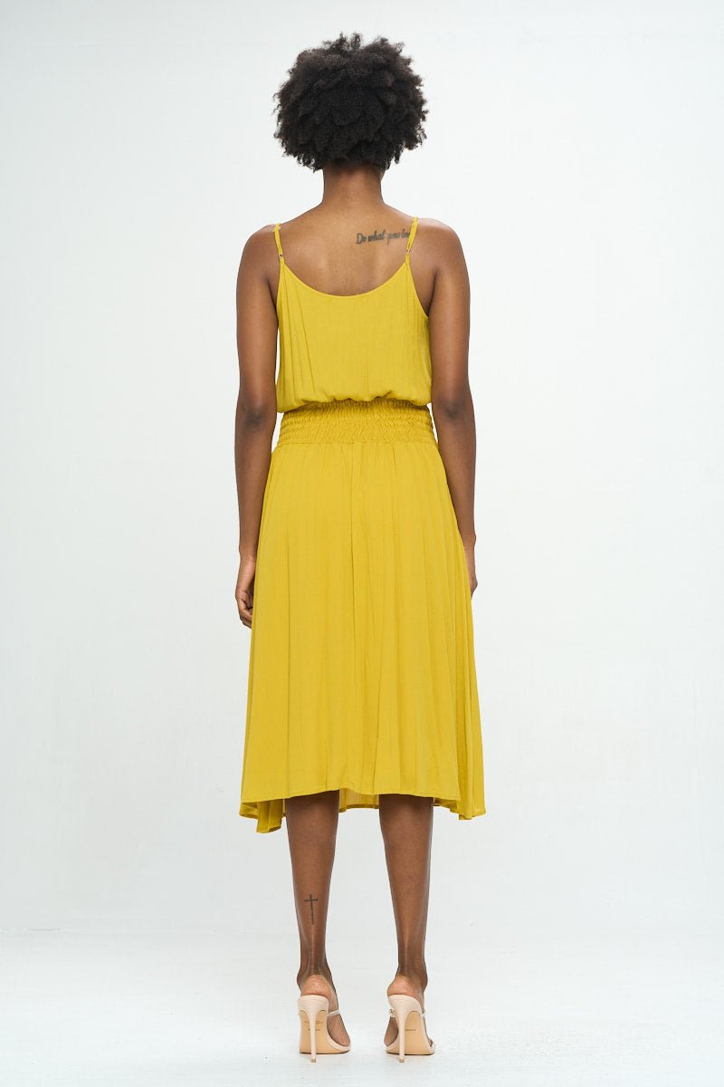 Image of West K Ashley Smocked Strap Dress Yellow