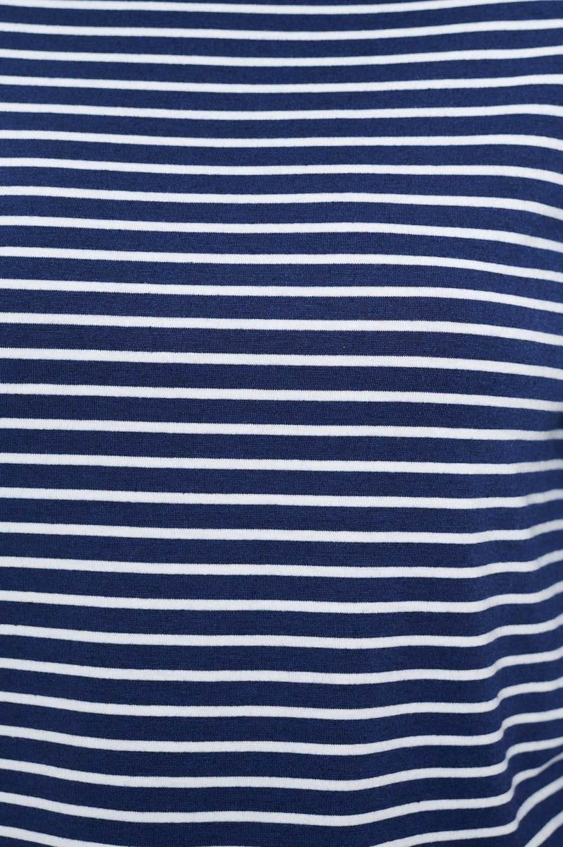 Image of West K Aya Long Sleeve Boat Neck Stripe Top Navy White Stripe