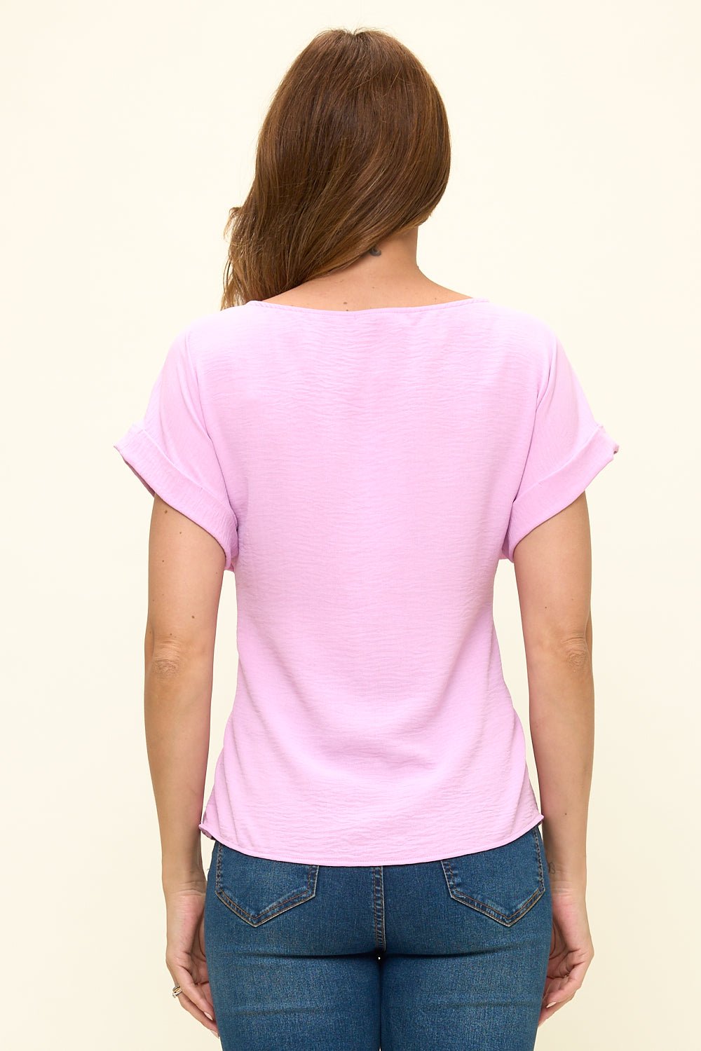 Image of West K Bailey Tie Front Dolman Blouse Baby Pink